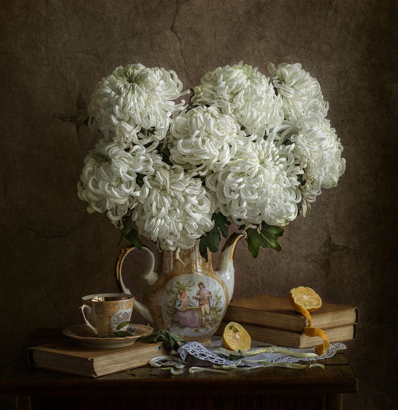 Кудрявые хризантемы фото превью