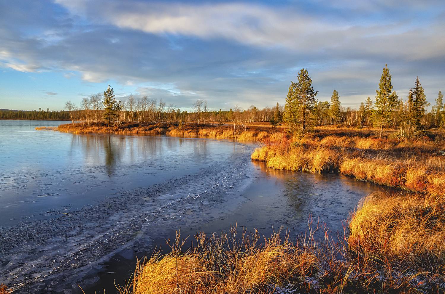 кольский,осень, закат, Тихонов Сергей