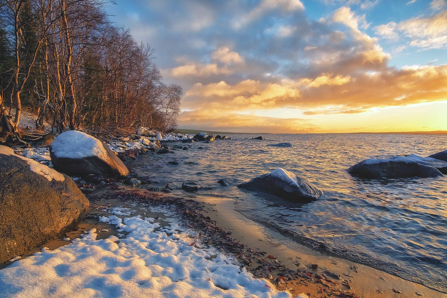 кольский, имандра, закат, Тихонов Сергей