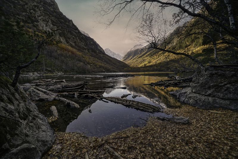Россия, Карачаево-Черкессия, Домбай, Бадукские озера Осень на Кавказе фото превью