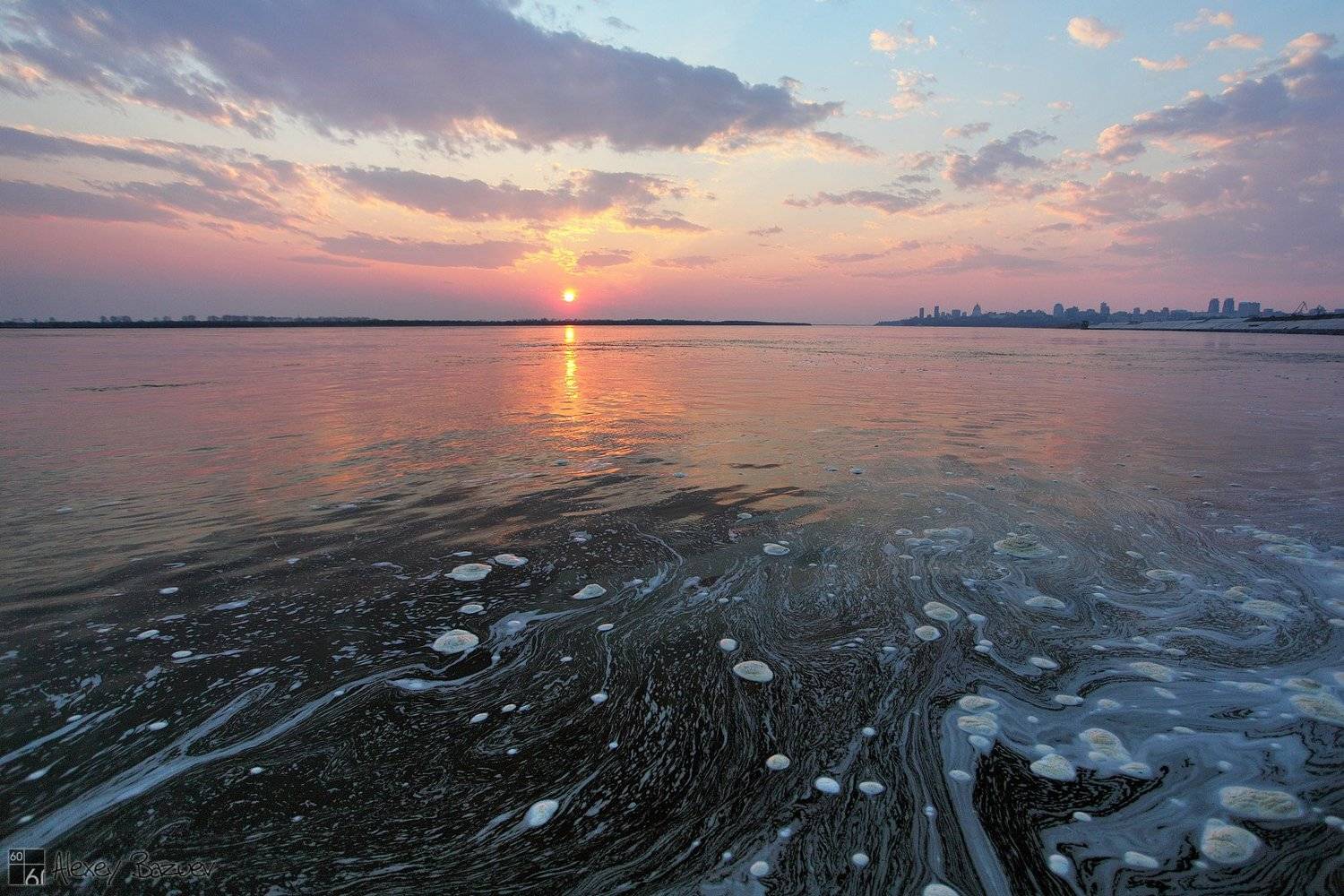 Хабаровск, Амур, закат, весна, Алексей Базуев