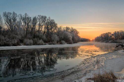 Утро на реке Урал