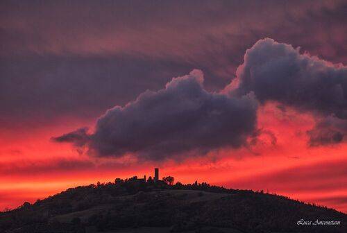 A fiery sunset