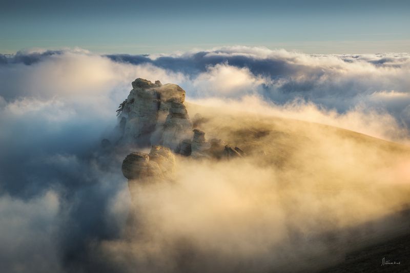 крым, алушта, закат, туман, скалы, пейзаж, демерджи, аленга, горы, фототур Туманы скал Аленги фото превью