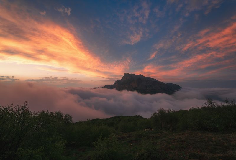 кавказ, горы, пейзаж, осетия  фото превью