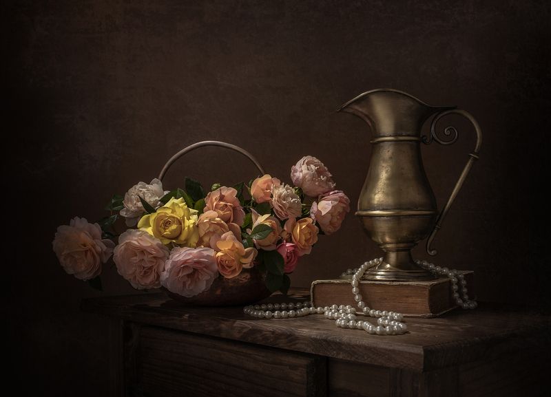 Still life, roses, light, colors, textures So romantic фото превью