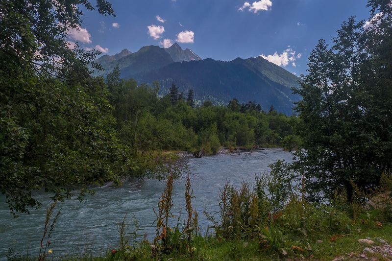 Вечер у реки Псыш. фото превью