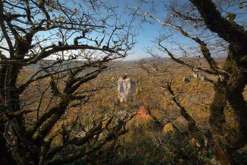 Katskhi Pillar View From Forest