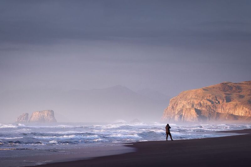 камчатка, халактырский пляж, Мгновение у крaя света фото превью