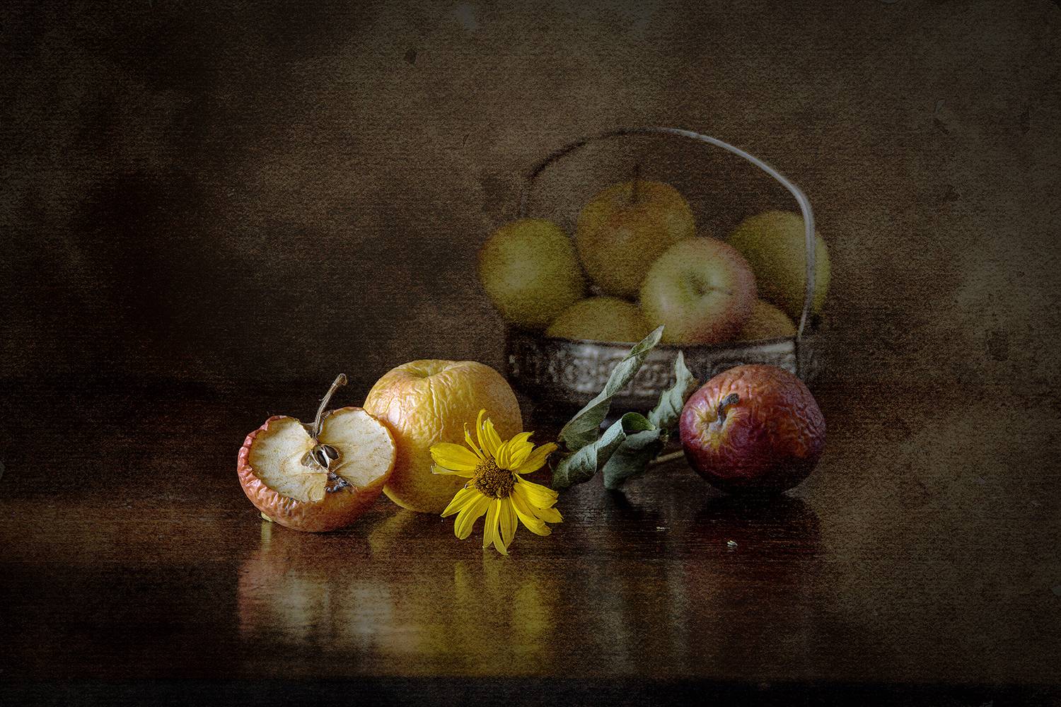 яблоки, урожай, цветок, ваза, Алексей Бычков
