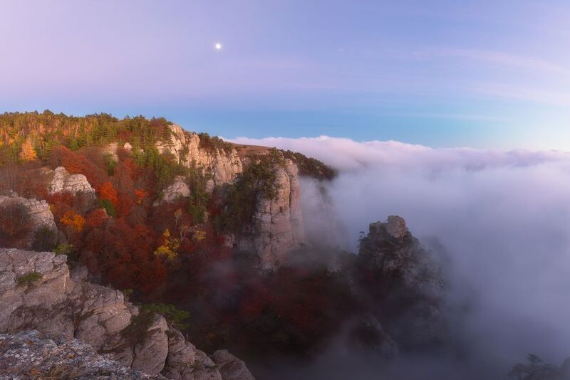 Осень над облаками фото превью