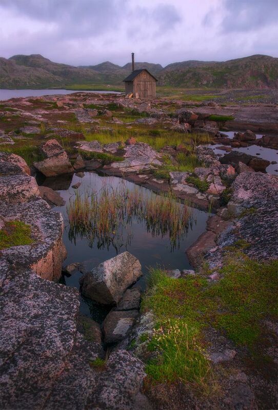 териберка, закат, скалы, кольский, север Летняя ночь фото превью