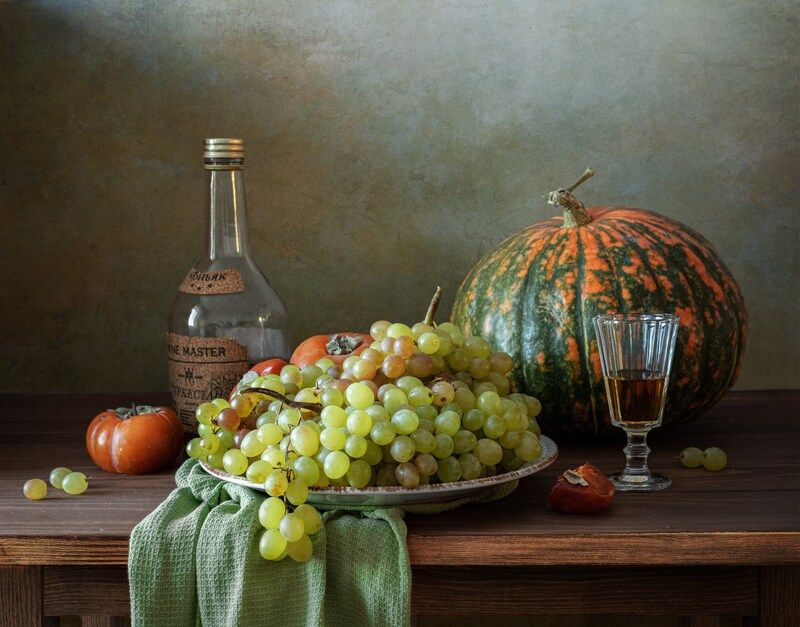 Тыквой и виноградом фото превью