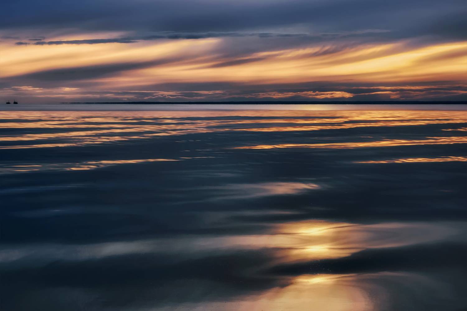 осень, сентябрь, вечер, закат, белое море, море, залив, вода, берег, небо, Вера Ра