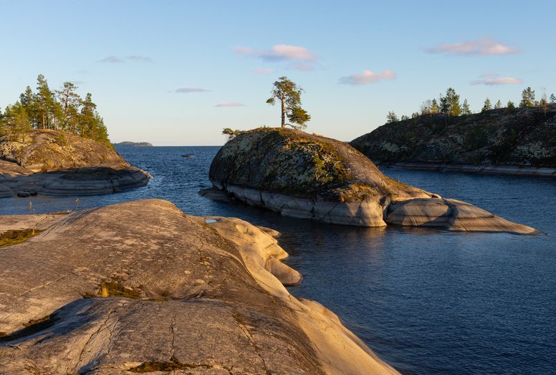 Карелия, Ладога, остров, кит, закат,  Остров \\\