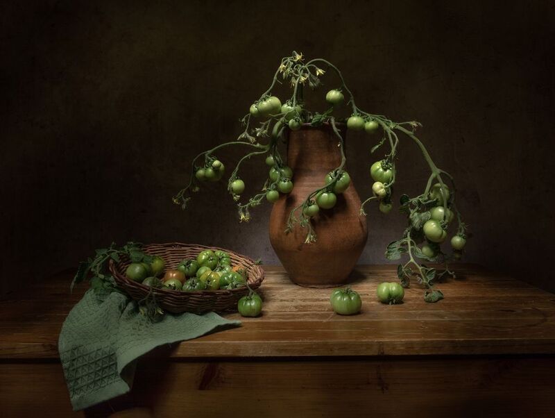 натюрморт, помидоры Зелененькие) фото превью