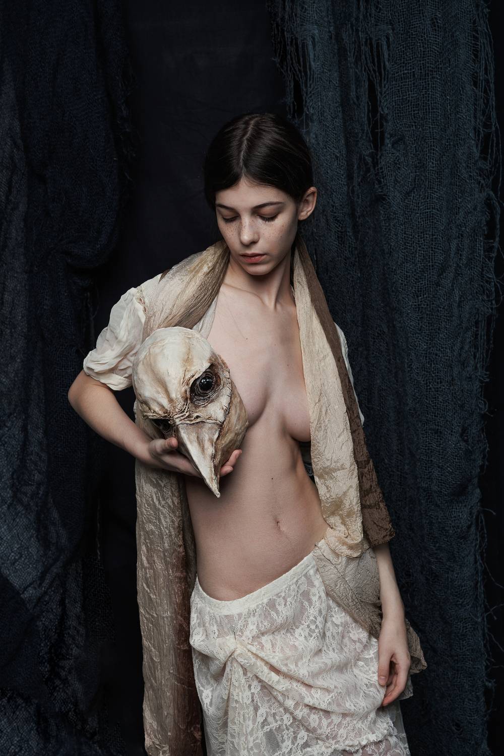 лицо, портрет, женщина, цвет, печать, маска, студия, Ведмеденко Оксана