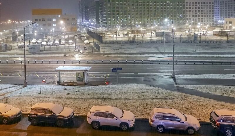 В Москве ночью пошёл снег фото превью