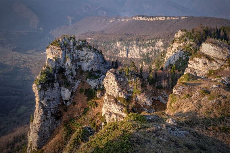 khvamli, mount, mountains, view, rocks, racha, lechkhumi, autumn, forest, trees, mountains, nature, landscape, scenery, travel, outdoors, georgia, sakartvelo, chizh Khvamli View фото превью