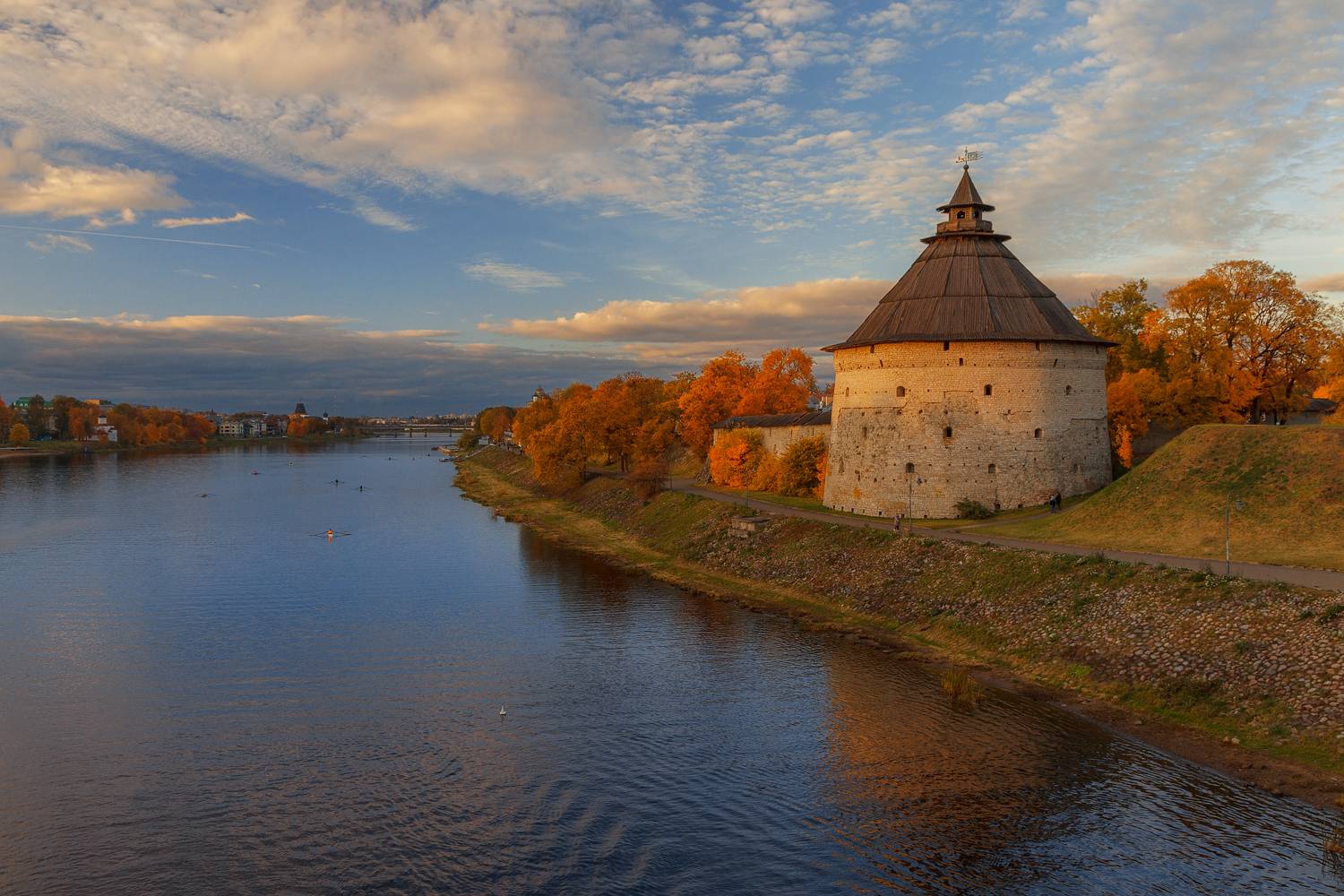 осень, небо, природа, река, Liliya Semenova