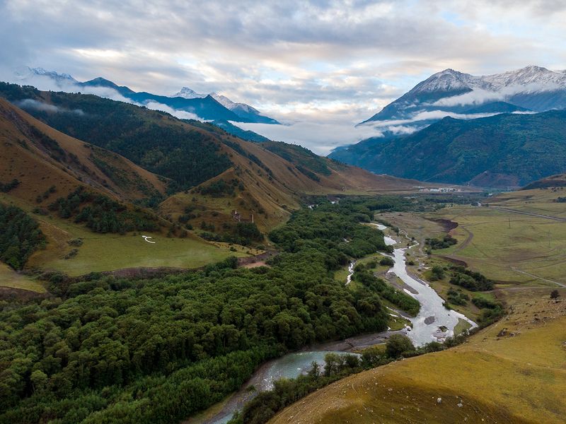 аэрофотосъемка, горы, пейзаж Асса фото превью