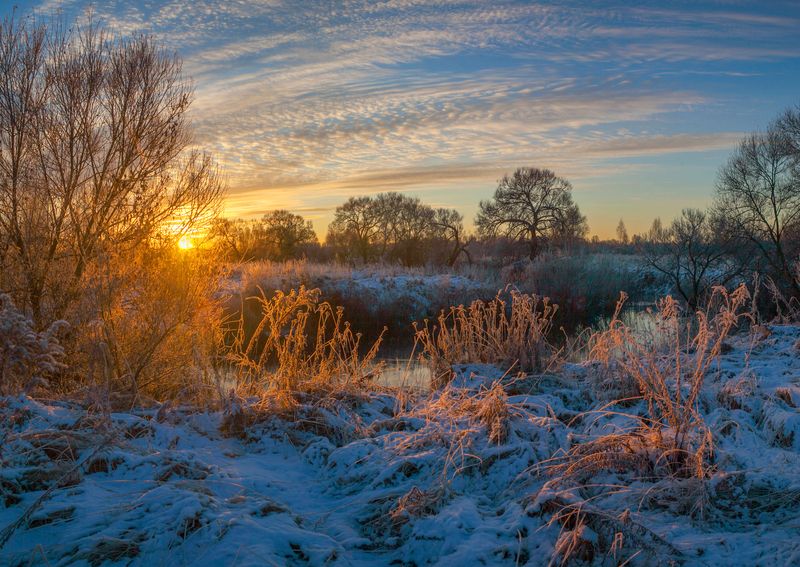 осень, рассвет  фото превью