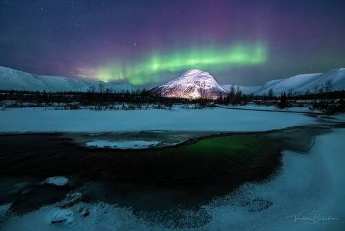 Северное сияние в Хибинах