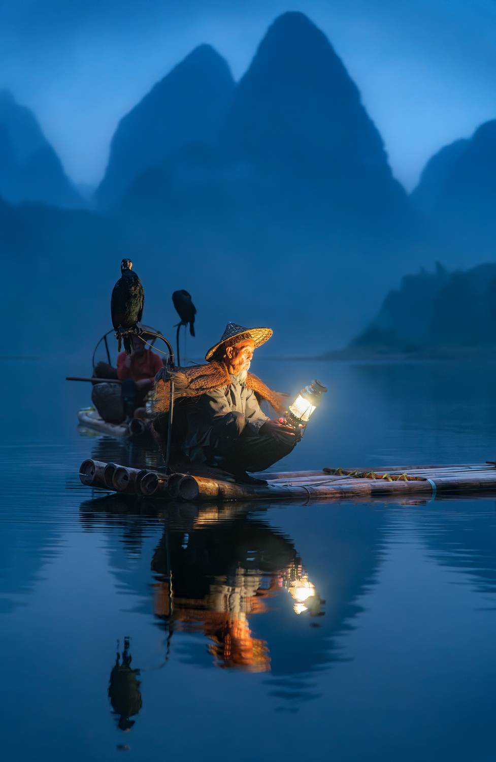 китай, азия, река, ли, река ли, утро, рассвет, рыбак, плот, china, asia, river, li, li river, fisherman, morning, dawn, Эрнест Вахеди