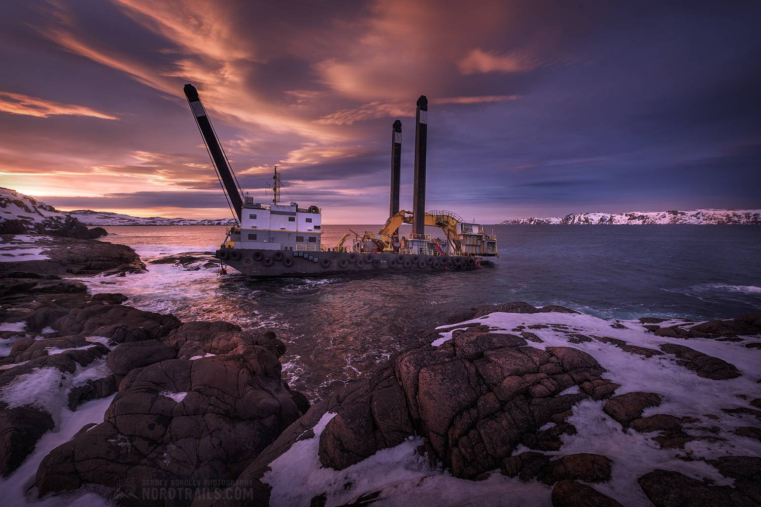 Териберка, Кольский полуостров, север, море, зима, снег, Королев Сергей