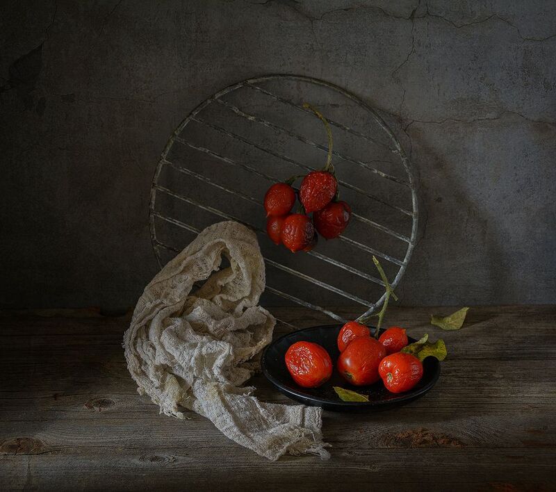 томаты, помидора, листья, подставка, красный, тряпка  фото превью