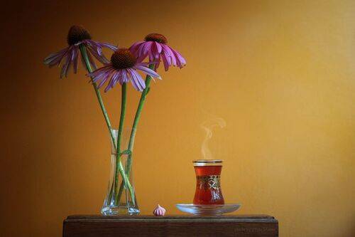 Чай и цветы