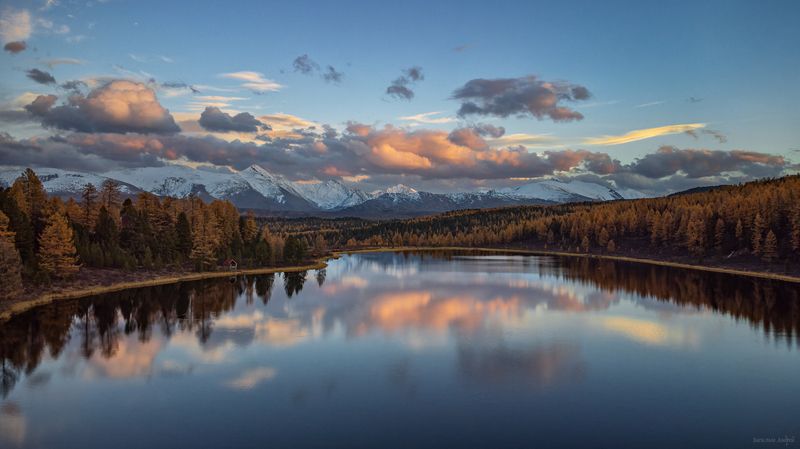 алтай, горный алтай, озеро киделю, природа, осень, золотая осень, улаганский перевал Озеро Киделю фото превью