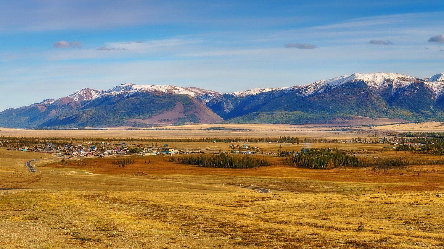 пейзаж, осень, степи, горы, Горный Алтай  , Александр Потапов