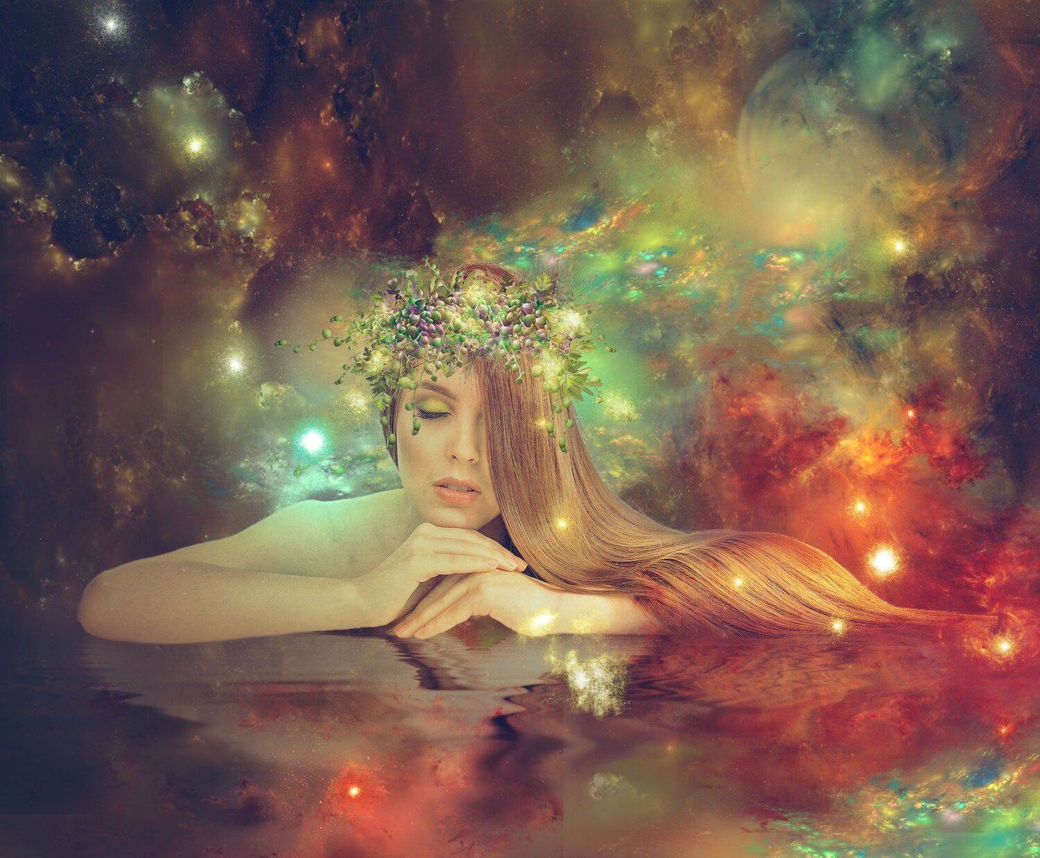 вода, звёзды, космос, Nataliorion