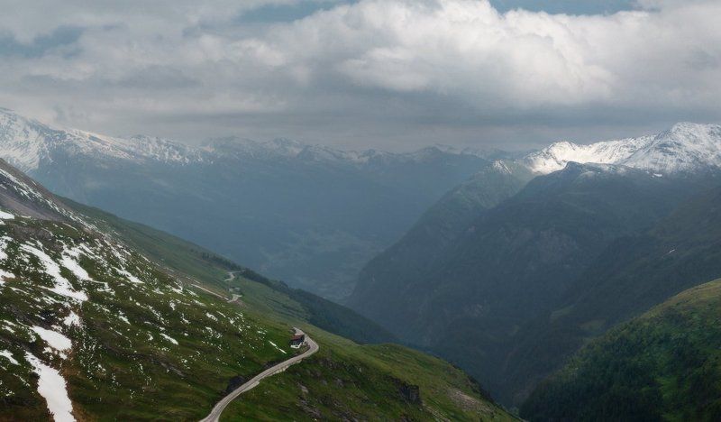 Горы, Дорога, Свет Горная дорога фото превью