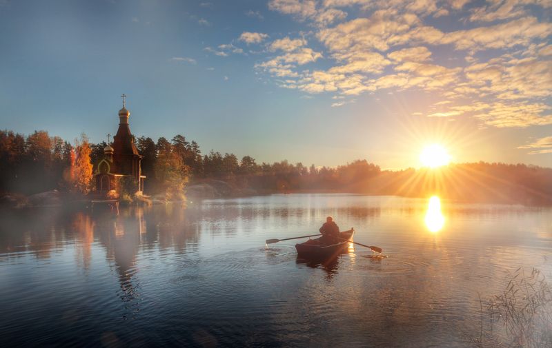 хорошее утро на реке Вуоксе фото превью