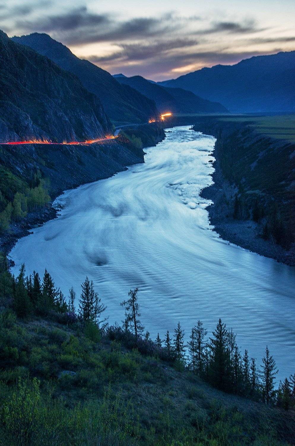 Altai, Siberia, Алтай, Вечер, Катунь, Ночь, Сибирь, Чуйский тракт, Павел Филатов