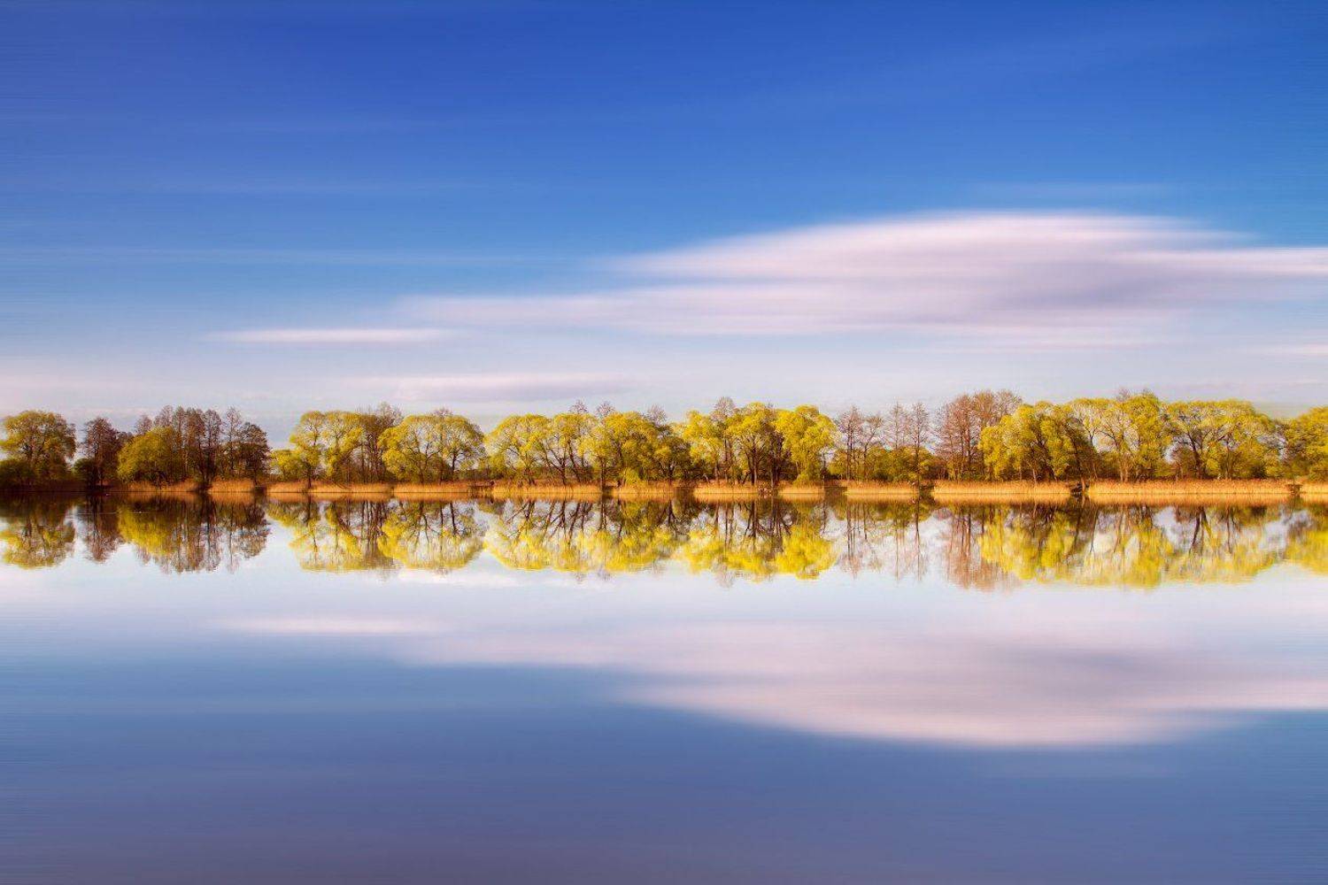 весна, май, небо, озеро, отражение, пейзаж, Игорь Шиленок