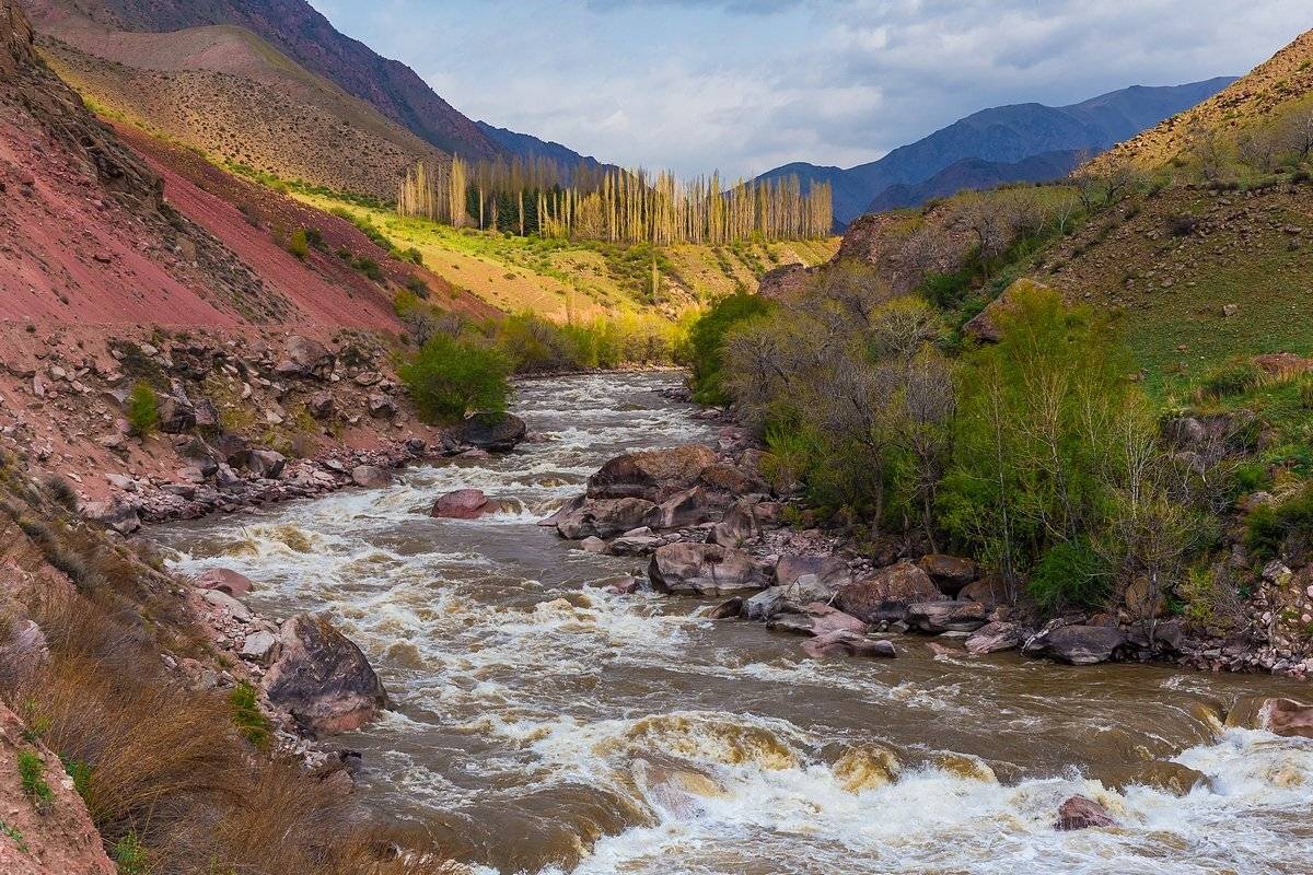 киргизия, кара-балта, тянь-шань, река, горы, пороги, Кирилл Уютнов