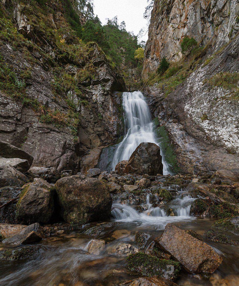 Водопад, Кавказ, Карачаево-черкесия, Теберда, Шумка, Игорь Подобаев