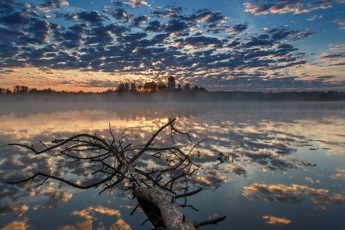 Рассвет с облаками
