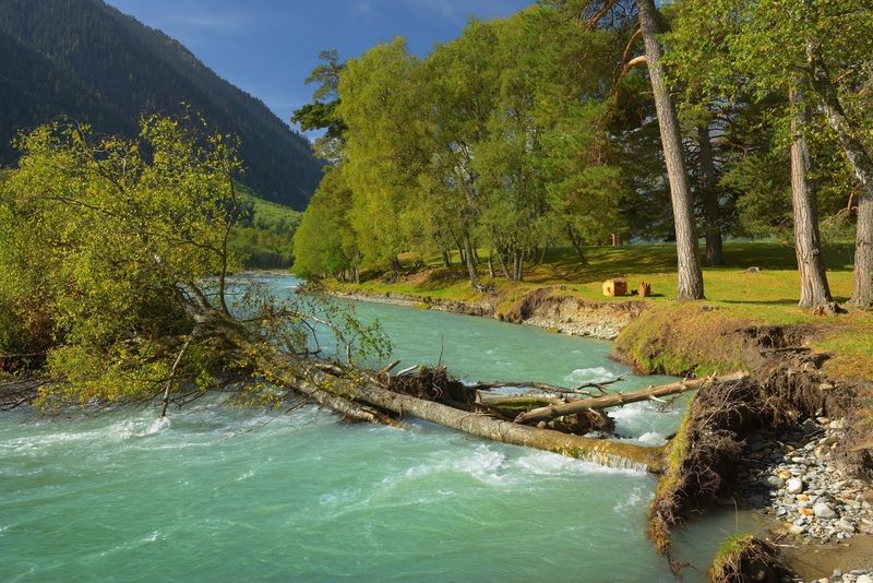 горы лето кавказ река аксаут Аксаут фото превью