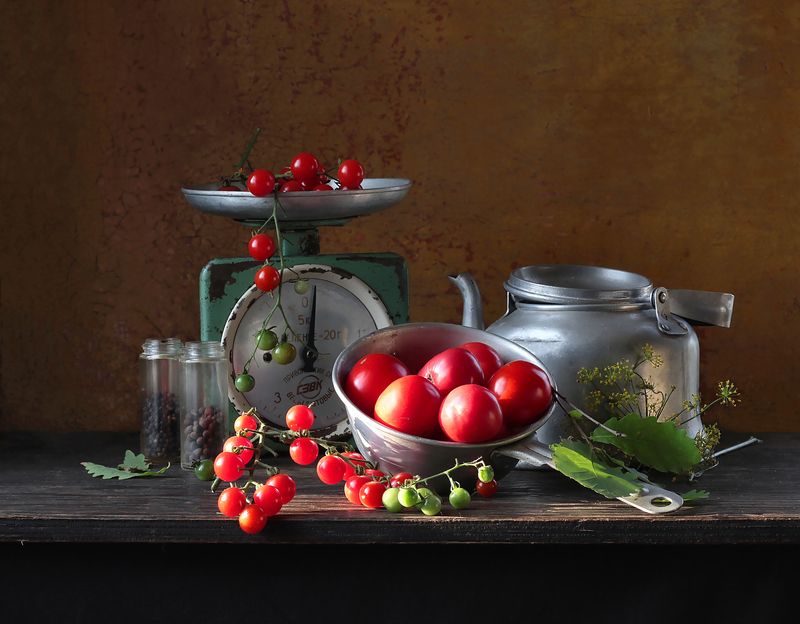 натюрморт, фотонатюрморт, still life, stillifefoto, лето, помидоры, ретро_натюрморт, наталья_казанцева Лета горошины фото превью