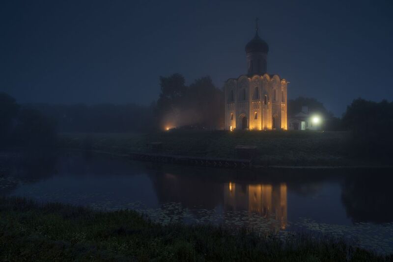 покрова на нерли, владимирская область, утро Забрезжил рассвет фото превью