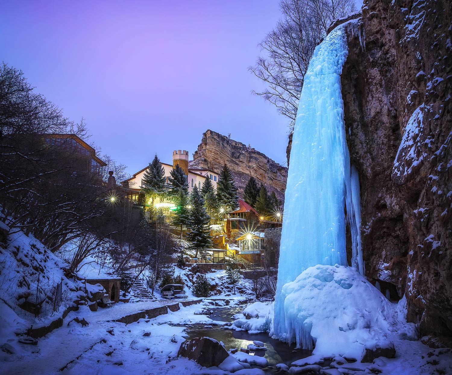 кавказ, кмв, кавказские минеральные воды, горы, кчр, карачаево-черкесия, waterfall, водопады, водопад, синий час, Zakharov Armen