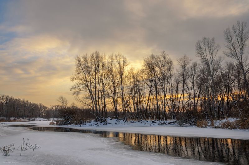 река урал, орск, природа Вечер фото превью