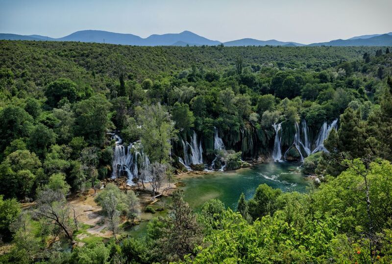 босния, и, герцеговина., водопад., лето. Водопад Кравица фото превью