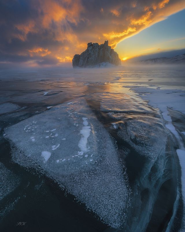 Закат после снежного шторма фото превью