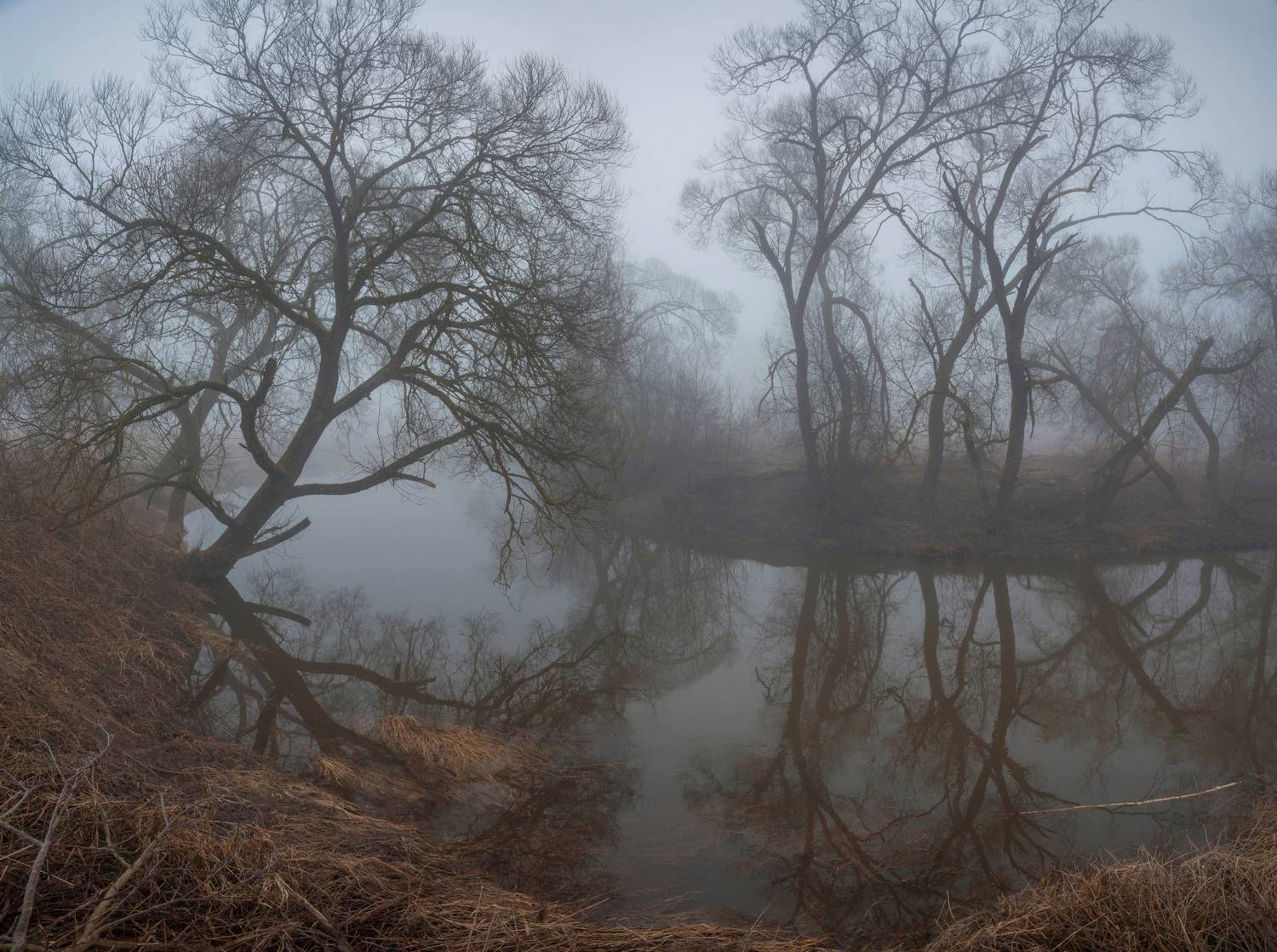река , туман , весна, Свистков Александр