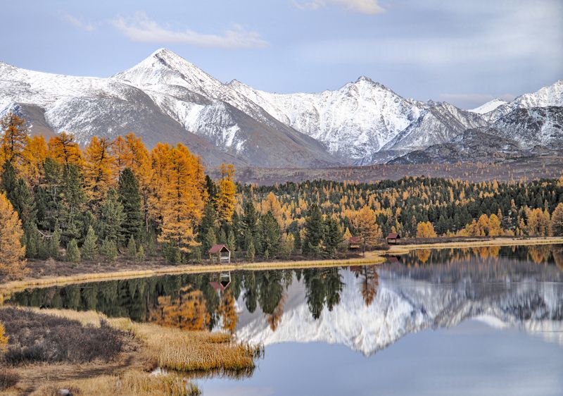 вечерело Алтай осенью.. фото превью
